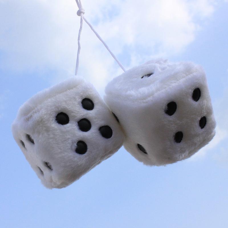 View Mirror Hanging Suspension Ornaments Decoration Car Plush Dice Ornaments Key Chains Ornaments Car Dice Ornaments