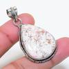 Natural Laguna Lace Agate Gemstone 925 Sterling Silver Pendant 1.81" AP-15629