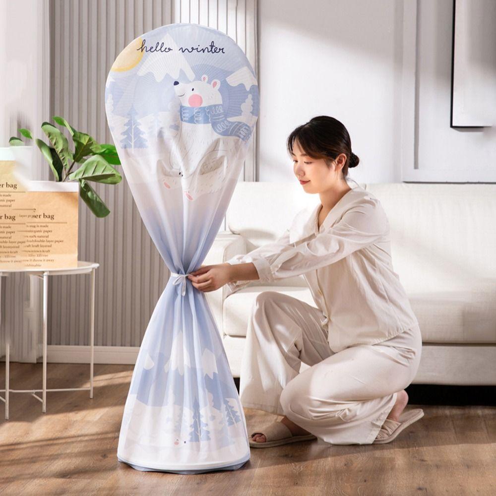 PEVA Floor Fan Cover Waterproof Fan Protective Cover Reuseable Electric Fan Dustproof Cover