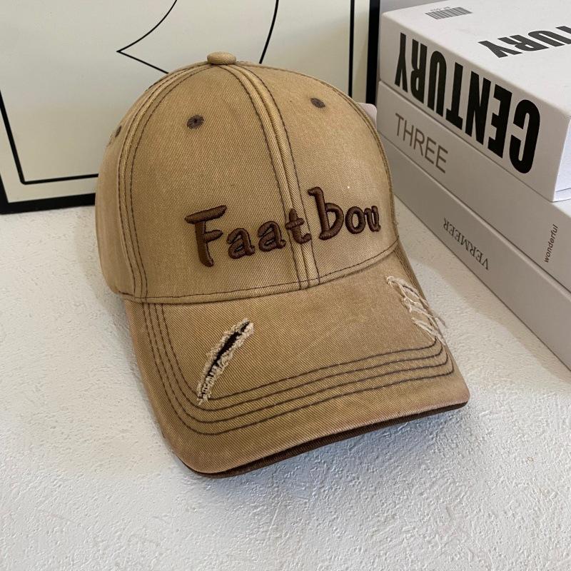 JYL TS DIY Distressed Cap Unisex Washed Denim Spring Summer Casual Sun Hat Denim 1222Mao17355 персик слоеного