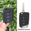 Silicone Car Key Cover For Volkswagen Golf 7 Mk7 Tiguan Mk2 T-Roc T-Cross For Skoda Octavia Kodiaq Karoq For Seat Ateca Leon Fob
