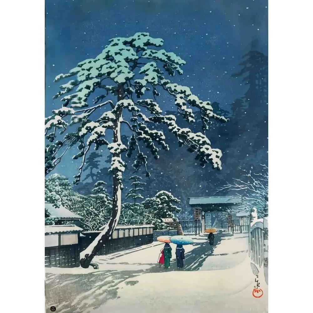 Japanese Landscape Ukiyo-e Kawase Hasui Artworks Art Poster Vintage Canvas Painting Wall Print Picture Room Home Decoration