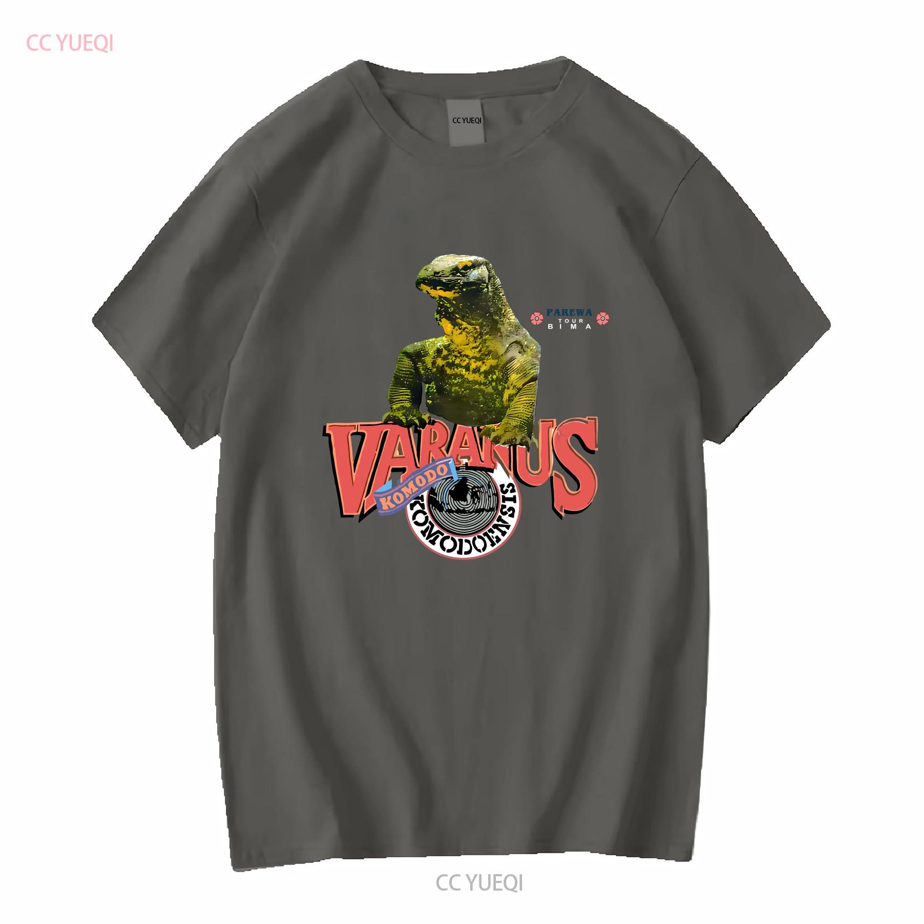 

VINTAGE 90s Varanus Komodo Dragon Reptile T Shirt Size Large L Mens Gray 1990s long sleeves vintage Washed graphic homme 4XL