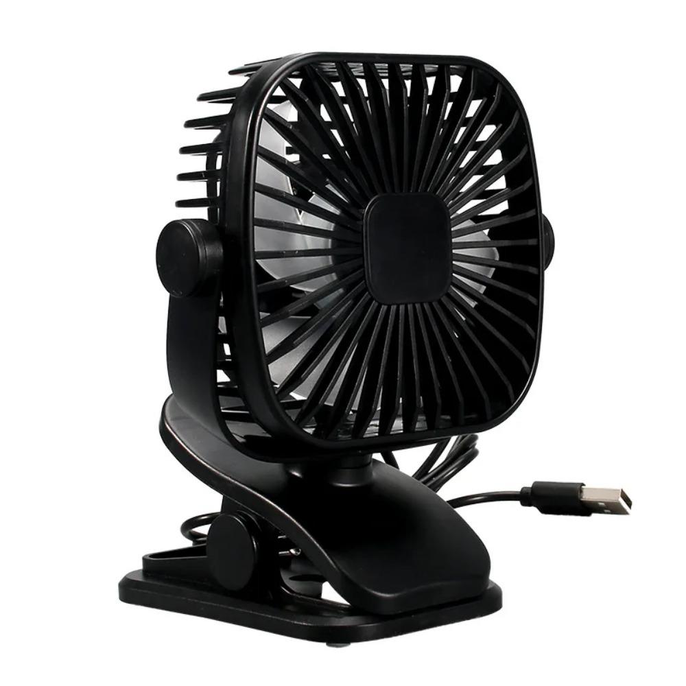 Mini clip electric fan, which can rotate 720 degrees. The stand supports USB charging, and multiple gears can be adjusted.