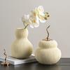 Gourd Shape Flower Vase Ceramic Storage Tank Streak Artificial Hoist Airtight Tank Flower Pot Home Decoration Accessories