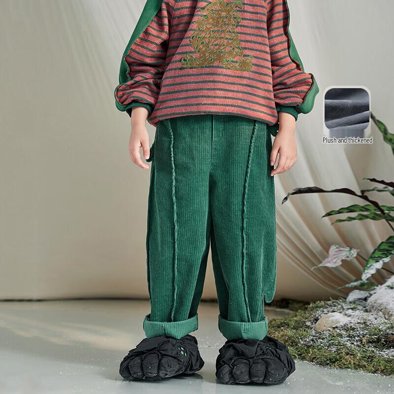 Kids Cotton Blend Winter Long Pants 100cm сосна зеленый