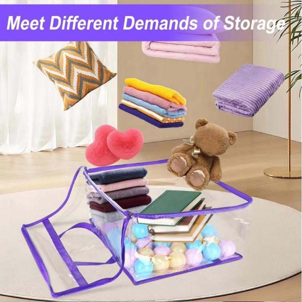 Transparent Clothes Storage Bag Large Capacity Bedding Blanket Organizer  Work