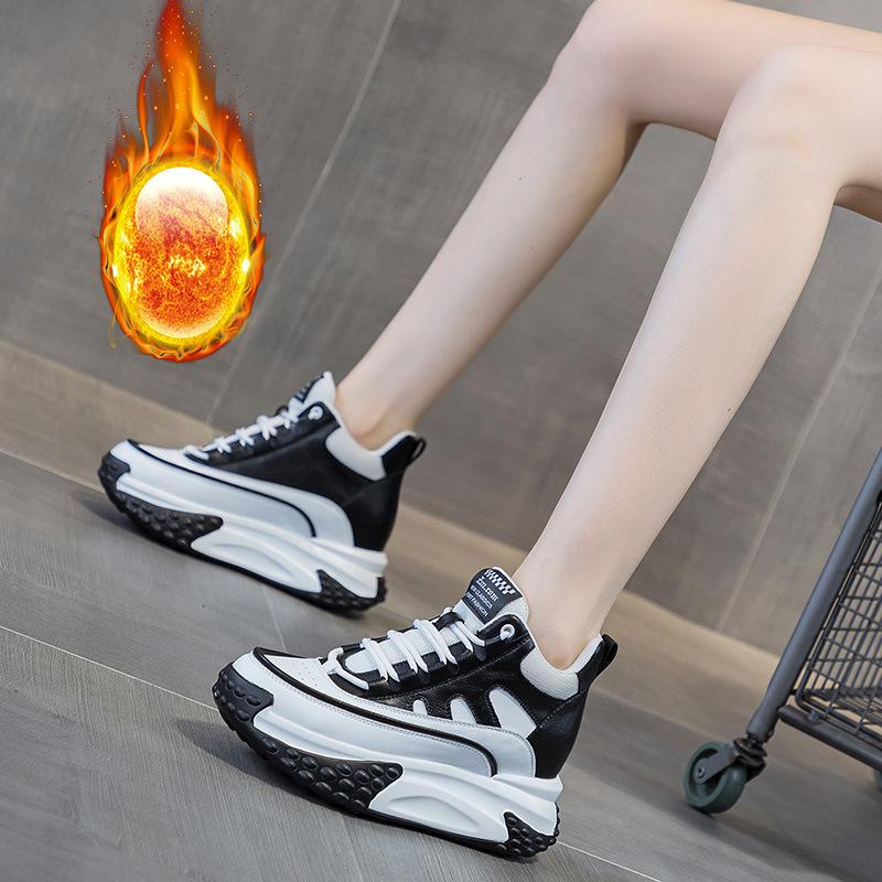 Autumn and winter women's shoes new trendy tube versatile dad shoes platform muffin inner height increase casual sports shoes