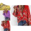Stylish Ladies Casual Chain Print Long Sleeve Blouse For Office Wear