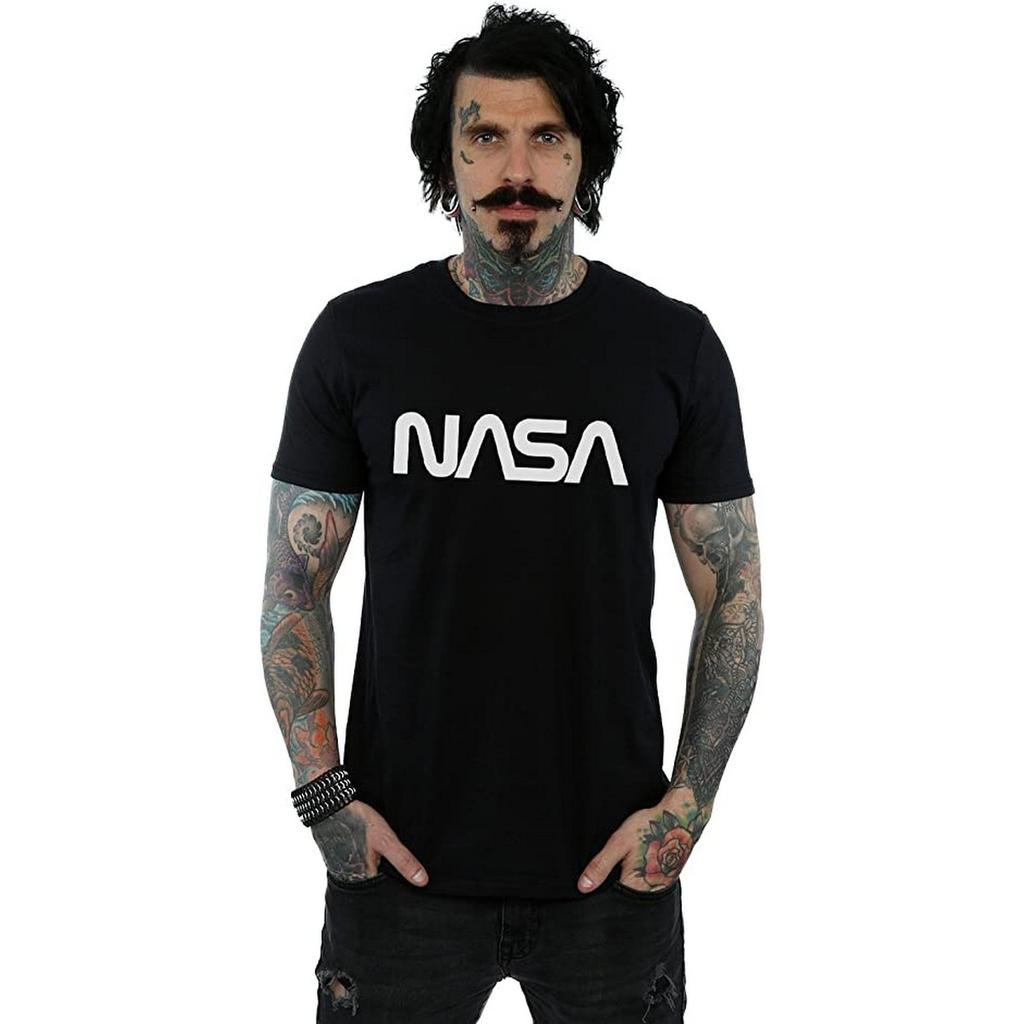 NASA Mens Modern Logo Cotton T-Shirt