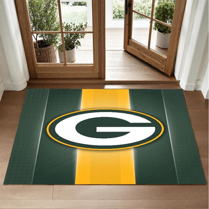 Green Bay Packers Design Kristall Sammet Matta Mjuk Dekorativ Matta för Sovrum Entré