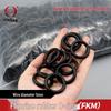 Black Fluororubber O-ring Seal - Outer Diameter: 25-50mm, Thickness: 5mm
