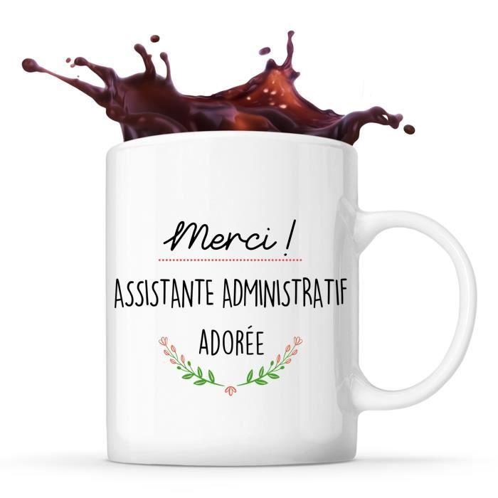 Mug - Merci Assistante - Céramique - Imprimé Recto/Verso - 325 ml