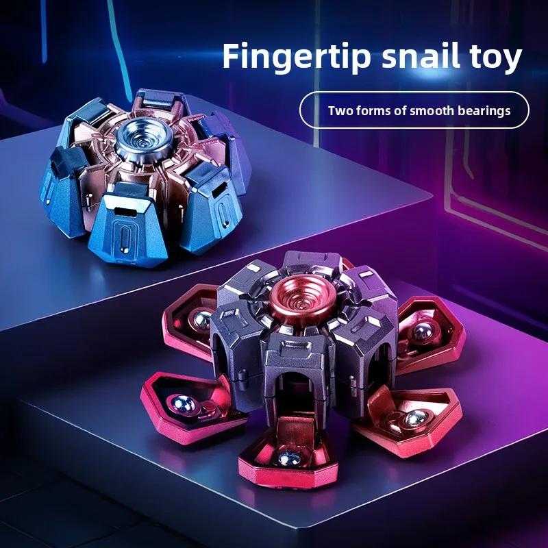 EDC fidget spinner giroscopio de armadura abierta juguetes para aliviar el estrs de adultos juguetes magnticos simples