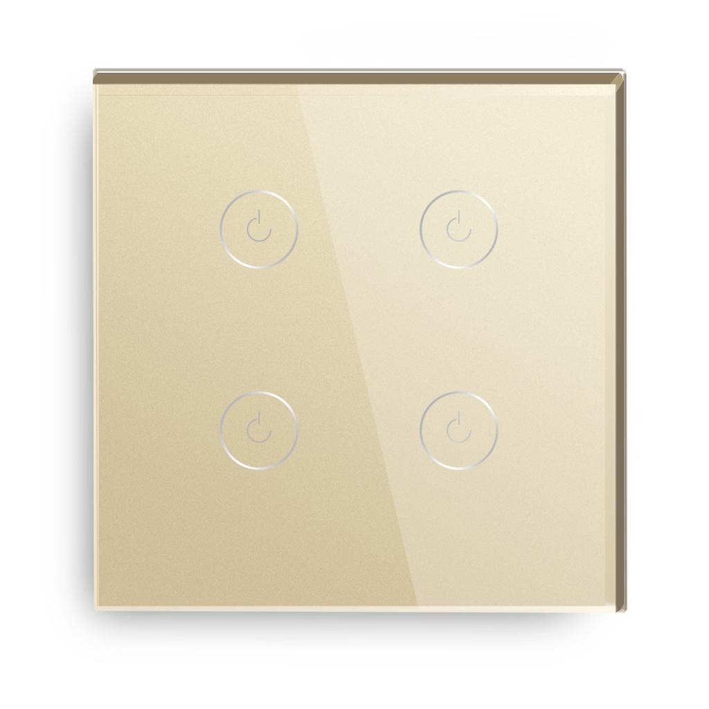 BSEED Wifi 1/2/3 Gang 1 Way Smart Switch LED Buttons Glass Panel Smart Switch Work With Tuya Google Home EU Touch Switch 600W