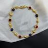 Vintage Fashionable Versatile High-end Colorful Glass Contrasting Collarbone Necklace