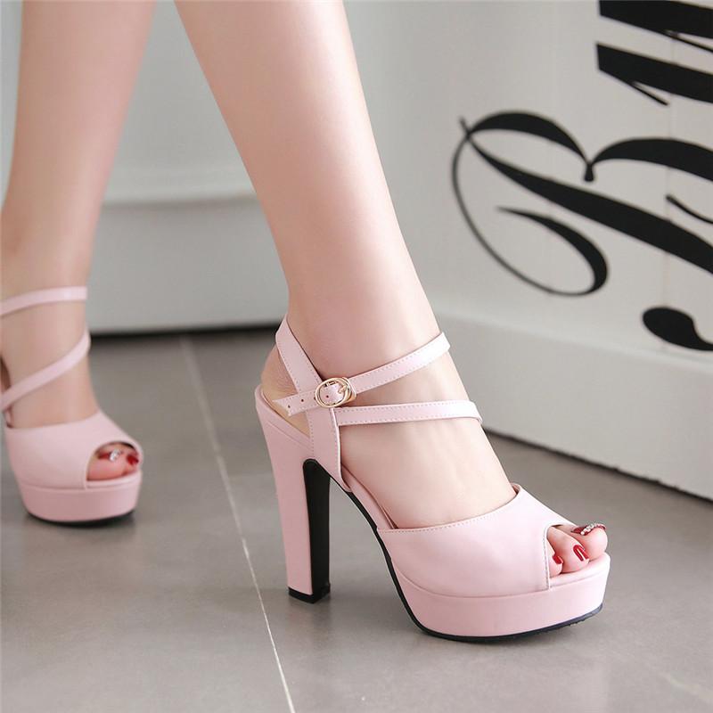 Módní gladiátorky dámské letní boty sexy vysoké podpatky platformové sandály elegantní růžové bílé modré svatební párty boty dámské