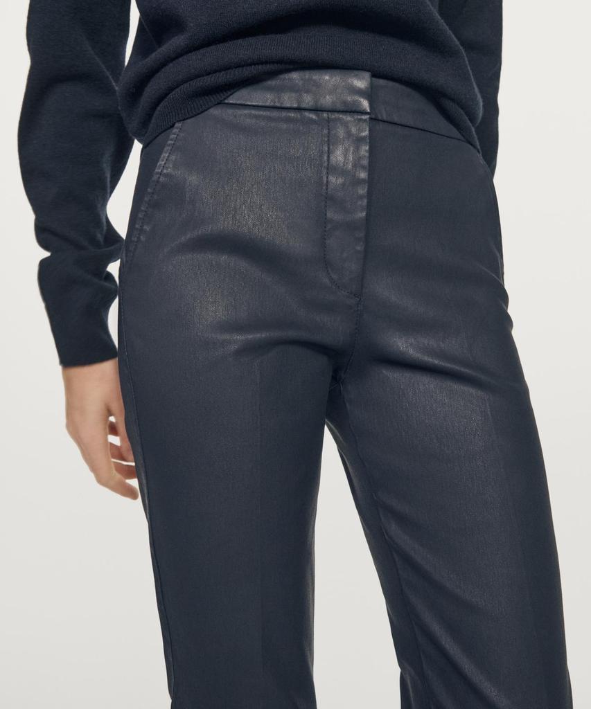 Masimodutti Waxed Flare Fit Pants