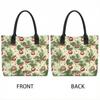  Christmas Pattern Tote Bag Large Capacity Casual Handbag for Daily Use