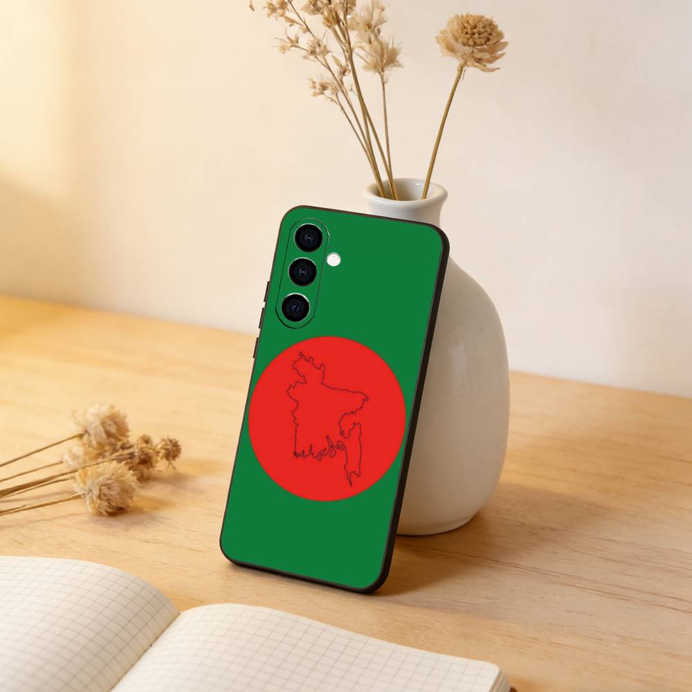 B-Bangladesh Flag Phone Case For Samsung Galaxy A73,A72,A71,A70,A53,A52,A51,Others Soft Black Cover