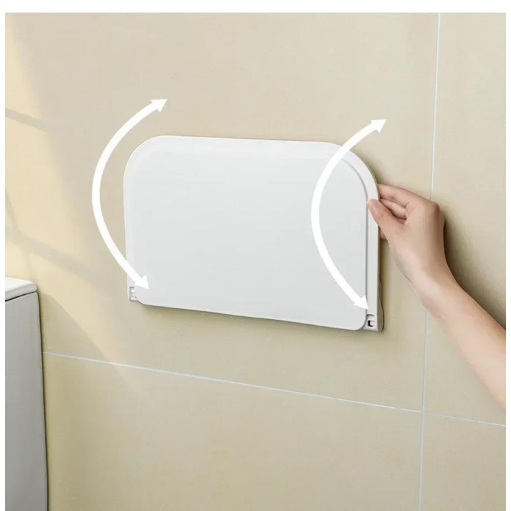 1PC Folding Wall Mounted Shelf Saving Space Foldable Storage Rack Punch-Free Phone Holder Wifi Router Storage Tray BathroomOrganizer