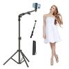 Phone Tripod Adjustable Horizontal Overhead Tripod Cell Phone Tripod Stand for Filming Video Recording Live Stream