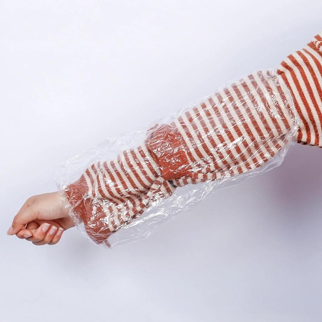 Arm Sleeves For Women 50 Pieces Cooking Cover Waterproof Arm Cover With Elastic Cuff For Repairing Cleaning Painting Cooking