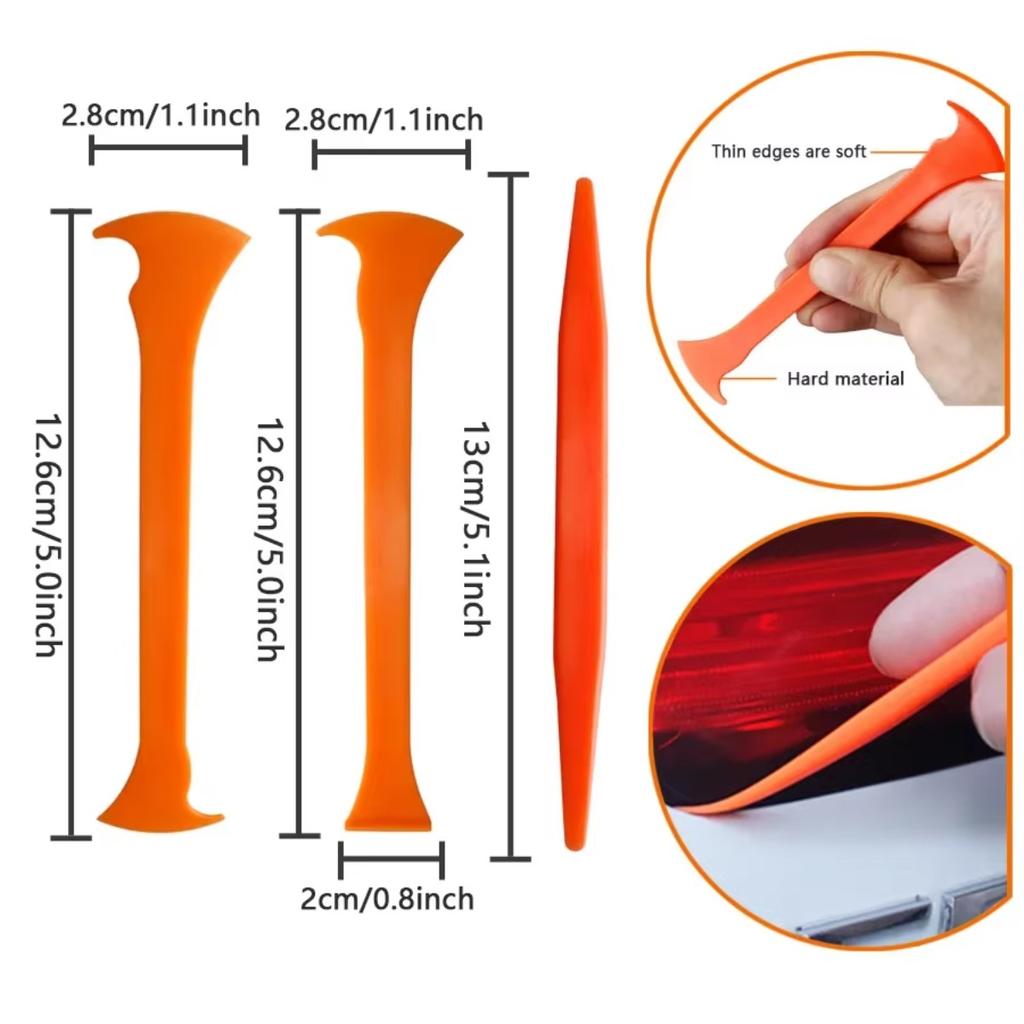 3Pcs/set New Vinyl Car Wrap Tool Protable Cars Micro Stick Squeegee Window Tinting Kit Corner Scraper Curves Slot Tucking Tools