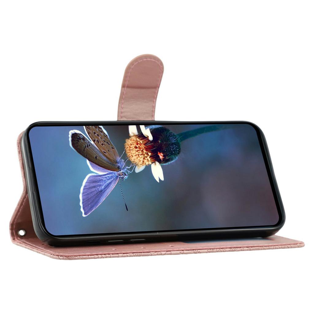 For Xiaomi Redmi Note 14S 4G/Note 13 Pro 4G/Poco M6 Pro 4G Case Wallet Stand Imprinted Rose