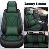 Nappa Leather Car Seat Covers Waterproof  Auto Seat Protectors Full Set Universal Accessories Fit for Most Sedans SUV Truck