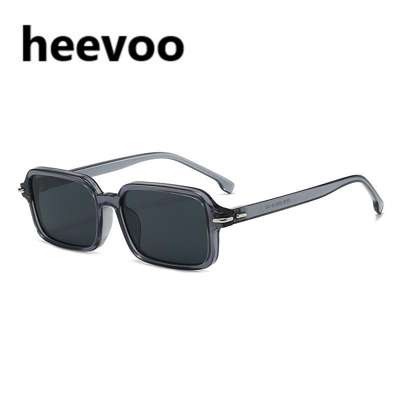 

Vintage Men Square Sunglasses Women Fashion Green Ocean Lens Uv400 Rectangle Eyewear Trending Rivets Sun Glasses only 1pcs sunglasses
