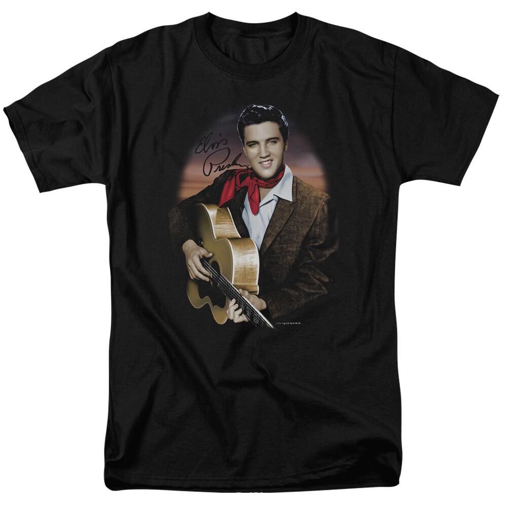 T-ShirtELVIS PRESLEY RED SCARF #2 Licensed Adult Men s Graphic Tee Shirt SM-6XL XXXL