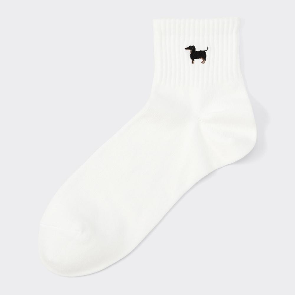 

Носки до щиколотки GU by Uniqlo с вышивкой 01 OFF WHITE/2729 cm