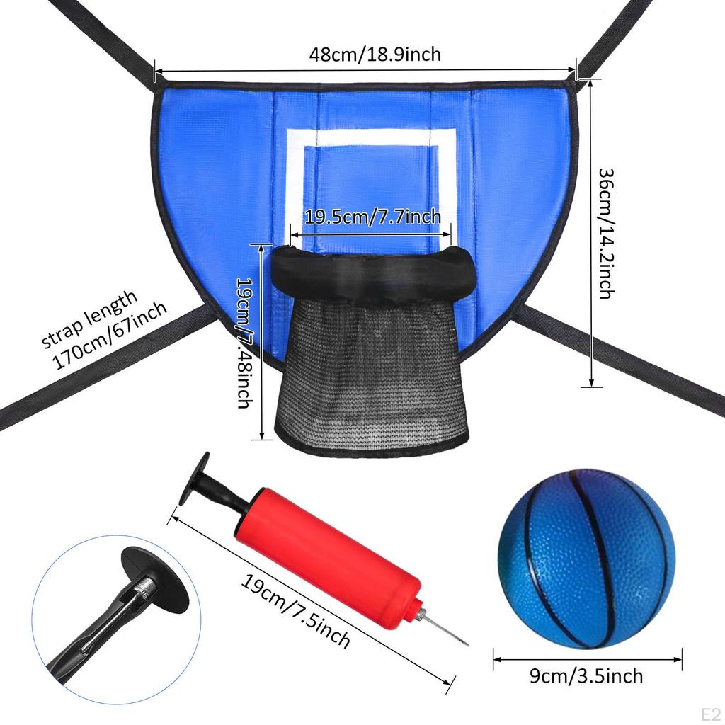 Basketball Hoop for Trampoline Accessory All Ages Outdoor Training