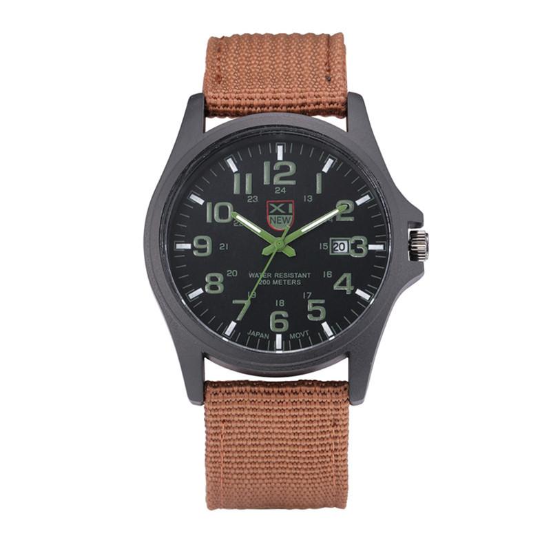 XINEW Cheap Watches Men's Nylon Calendar Army Quartz Watch