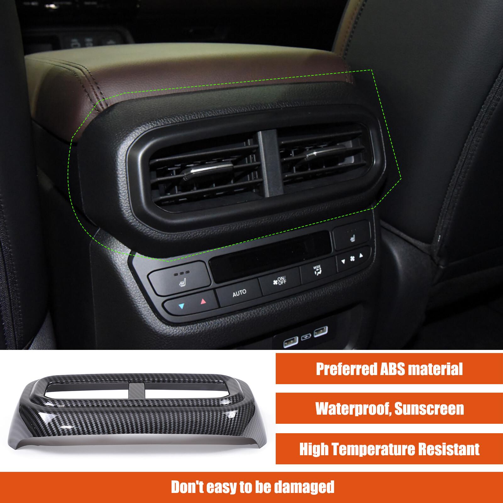 Carbon ABS Rear Air Outlet Armrest box Vent Cover Trim For Honda Pilot -24