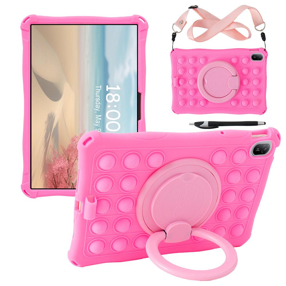 Rotating Bubble Soft Silicone Case For Huawei MatePad SE 11inch 2025 Kickstand Kids Safe Tablet Cover