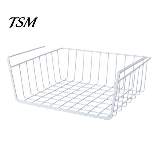 Durable Hanging Basket Strong Load-bearing Large Capacity Simple Under-table Storage Installation Under-Cabinet Shelf Organizer Slide-in Versatile