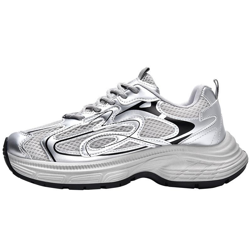 

Autumn new silver dad shoes women s platform small casual shoes 3390 40 серебряный