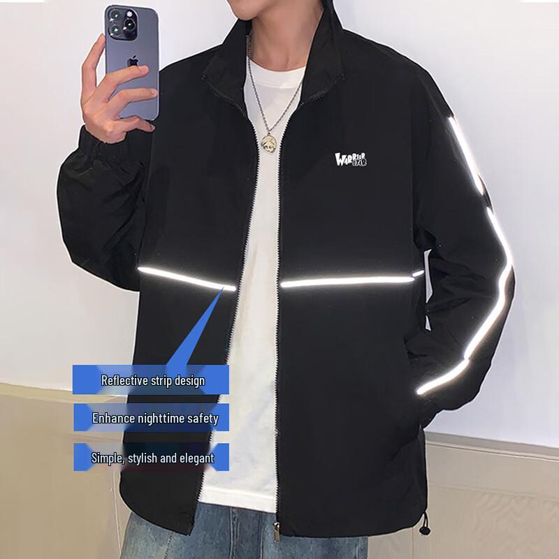 Warrior Men's Autumn Casual Reflective Windproof Jacket