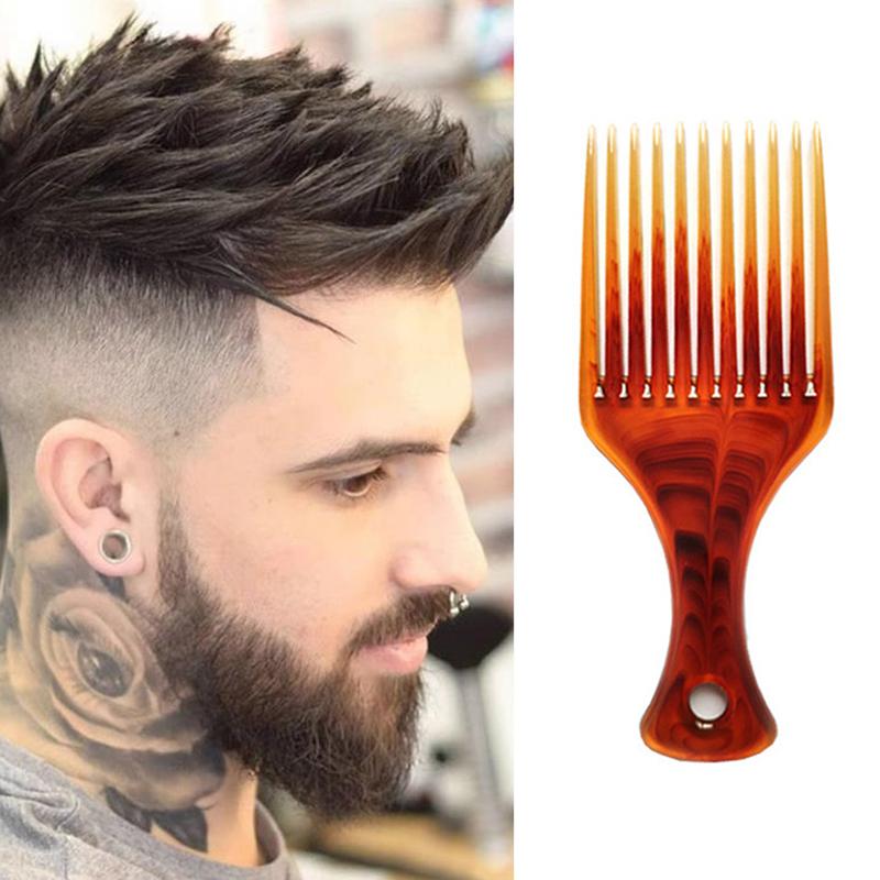 Wide Teeth Brush Pick Comb Fork Hairbrush Insert Hair Pick Comb Plastic Combs For Curly Afro Hair Styling Tools For Women Men