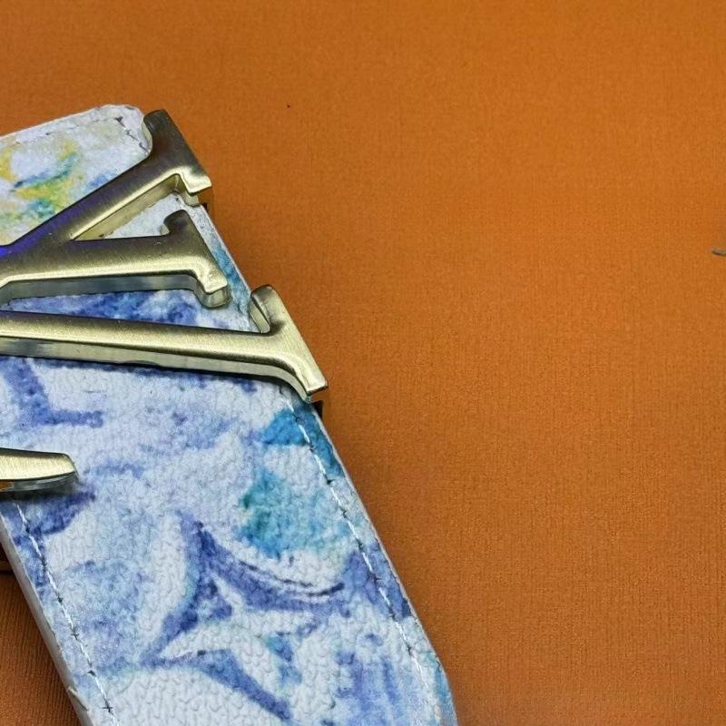 Herren Freizeit Glatter Schnallen Ledergürtel - Trendiger Karostil für Business und Jugend