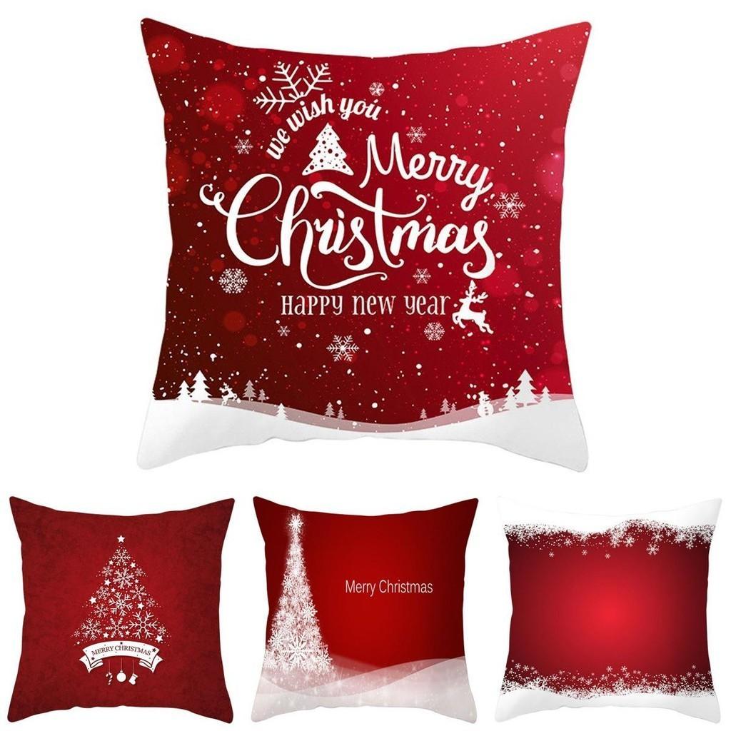 Eleganter Weihnachtsroter Kissenbezug Superweicher Kissenbezug für stilvolle Sofadekoration