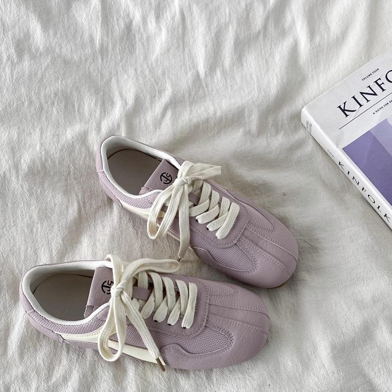 Niche purple retro moral training shoes women's new spring versatile dopamine sports and leisure shoes board shoes