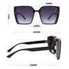 Ultra-light Large Frame Sunglasses For Women With High-end Ultraviolet Rays And Large Face Slimming Trendy Sunglasses 1033