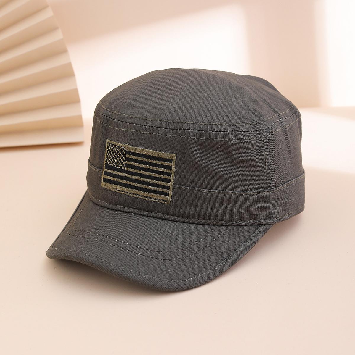 

Cross-border fashion camouflage pattern national flag baseball cap, soft-top baseball cap, truck driver s flat cap One Size
