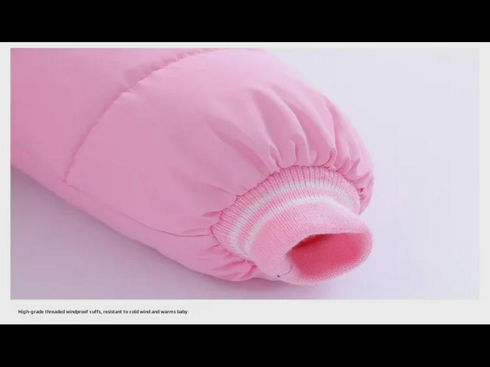 Teplá bavlněná kombinéza pro novorozence – Hřejivý podzimní/zimní kojenecký outfit