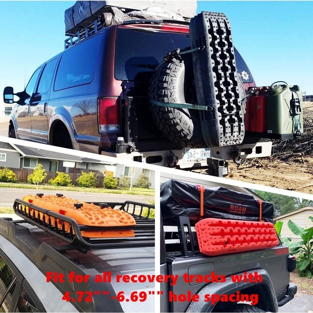Mounting Pins Kit For Traction Boards Safety Traction Board Mount Fit For All Recovery Tracks with 4.72"-6.69" Hole Spacing