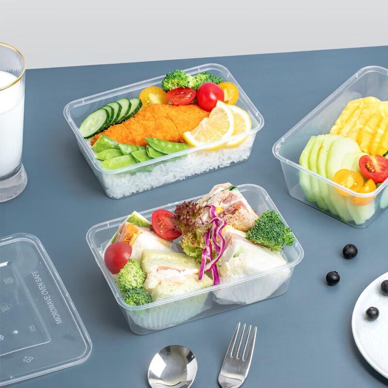 Steel Rectangular Disposable Plastic Food Containers, 750ml (300 Count)