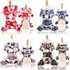 Autumn Winter Elk Pattern Four-legged Hooded Christmas Pet Clothes Dog Supplies